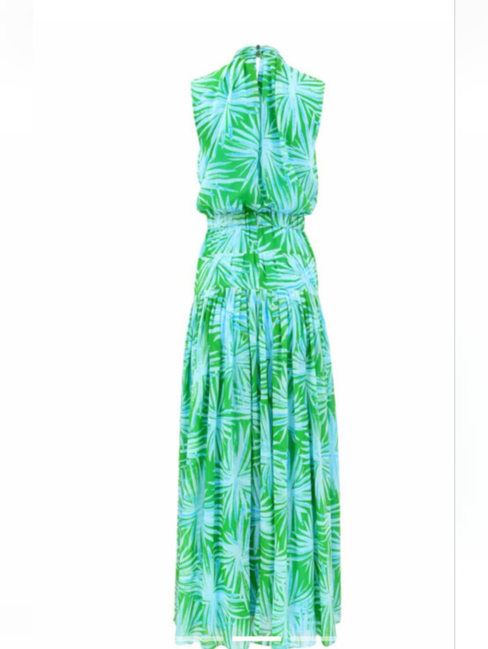 DVF  Diane Von Furstenburg Size 4 Green Palm Print Chiffon Maxi "Menon" Spring26 - Picture 11 of 15